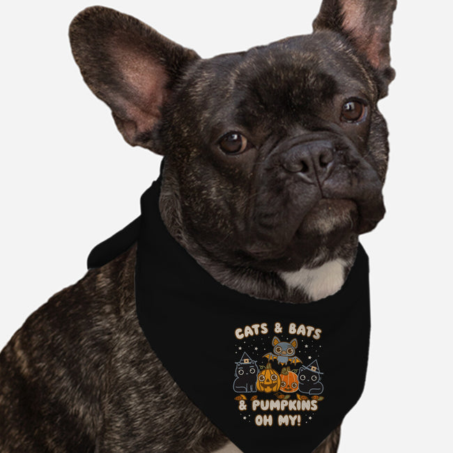 Cats Bats Pumpkins Oh My-Dog-Bandana-Pet Collar-Weird & Punderful