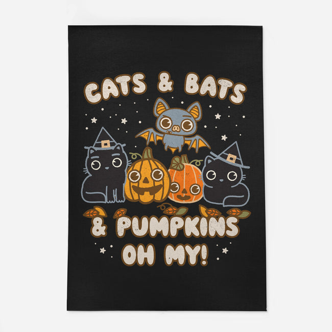 Cats Bats Pumpkins Oh My-None-Outdoor-Rug-Weird & Punderful