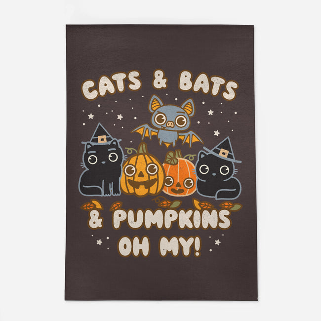 Cats Bats Pumpkins Oh My-None-Outdoor-Rug-Weird & Punderful