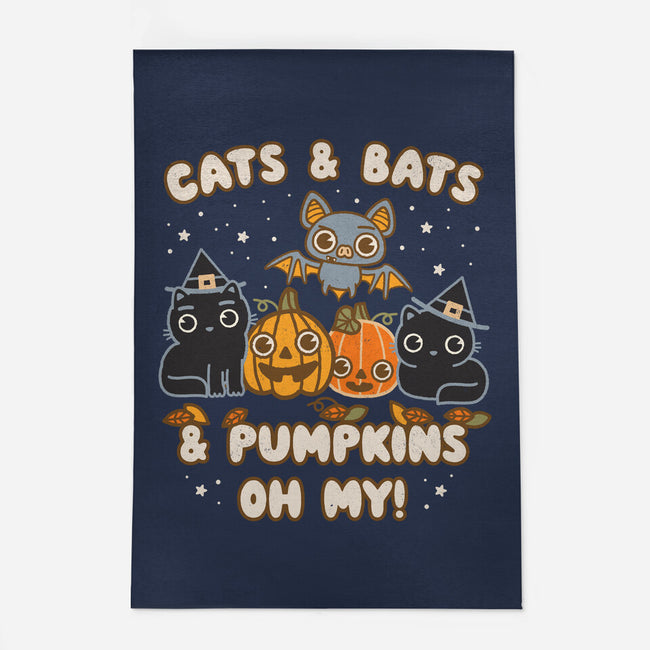 Cats Bats Pumpkins Oh My-None-Outdoor-Rug-Weird & Punderful