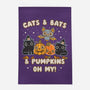 Cats Bats Pumpkins Oh My-None-Outdoor-Rug-Weird & Punderful