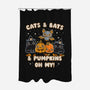 Cats Bats Pumpkins Oh My-None-Polyester-Shower Curtain-Weird & Punderful