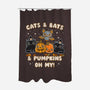 Cats Bats Pumpkins Oh My-None-Polyester-Shower Curtain-Weird & Punderful