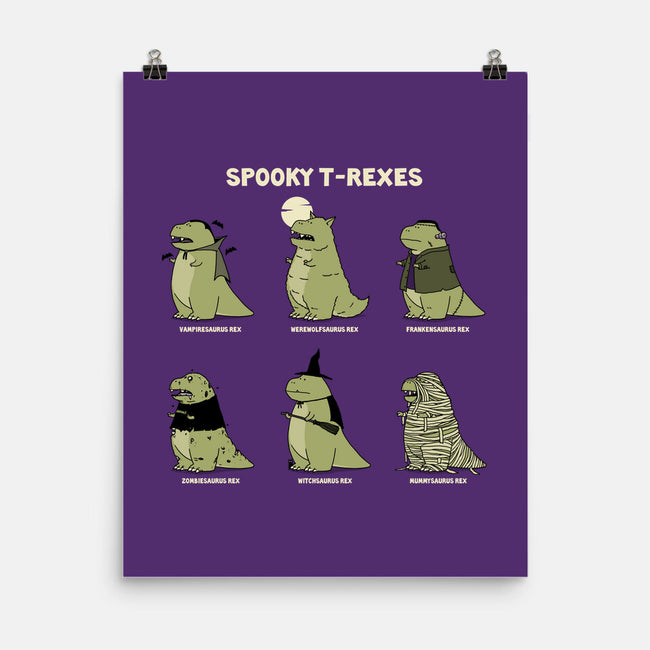 Spooky T-Rexes-None-Matte-Poster-pigboom