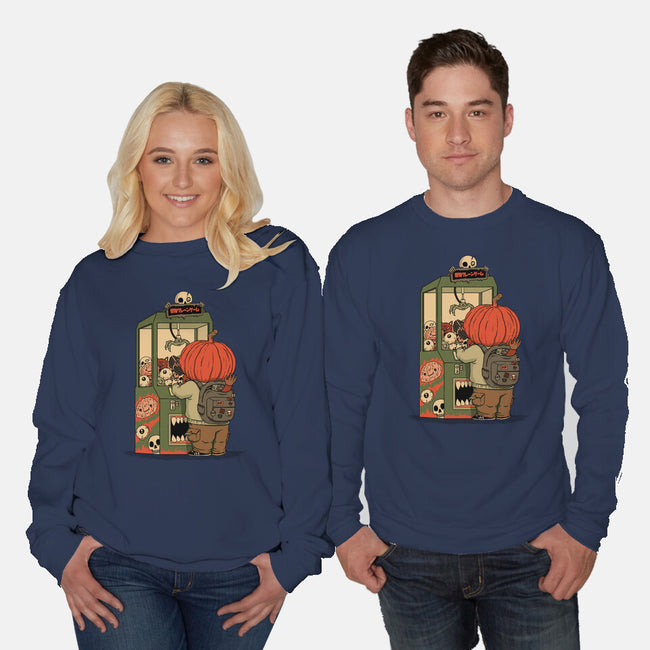 Monster Claw Machine Champ-Unisex-Crew Neck-Sweatshirt-pigboom