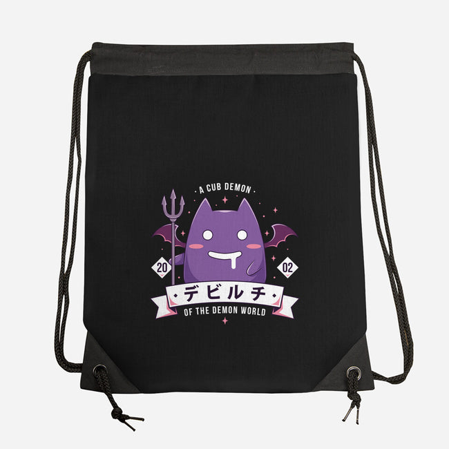 Small Demon-None-Drawstring-Bag-Alundrart