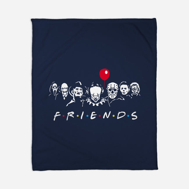 Horror Friends-None-Fleece-Blanket-MaxoArt