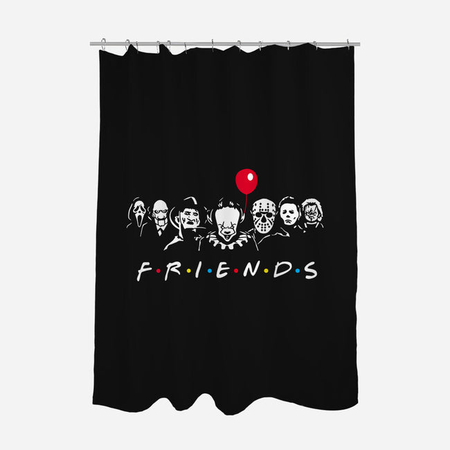 Horror Friends-None-Polyester-Shower Curtain-MaxoArt