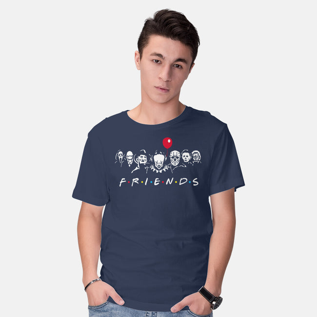 Horror Friends-Mens-Basic-Tee-MaxoArt