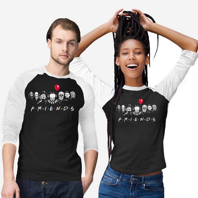 Horror Friends-Unisex-Baseball-Tee-MaxoArt