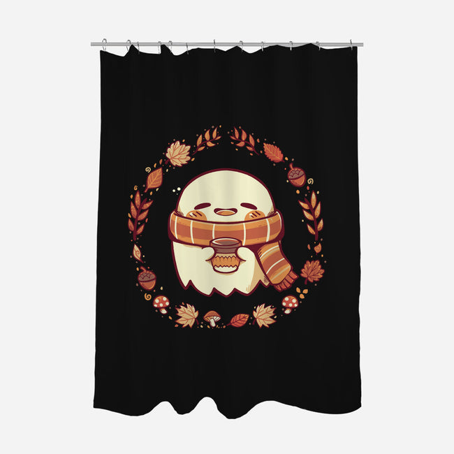 Ghostly Fall Vibes-None-Polyester-Shower Curtain-TechraNova