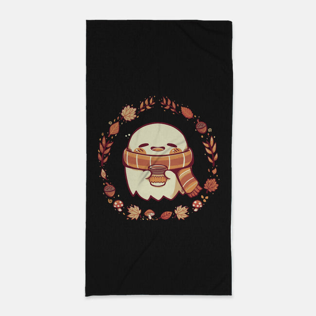 Ghostly Fall Vibes-None-Beach-Towel-TechraNova