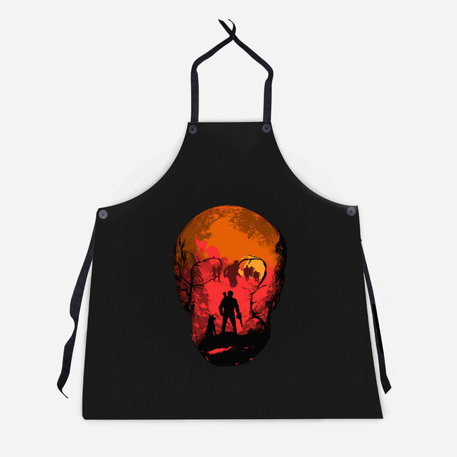 Evil Dead Fight-Unisex-Kitchen-Apron-heydale