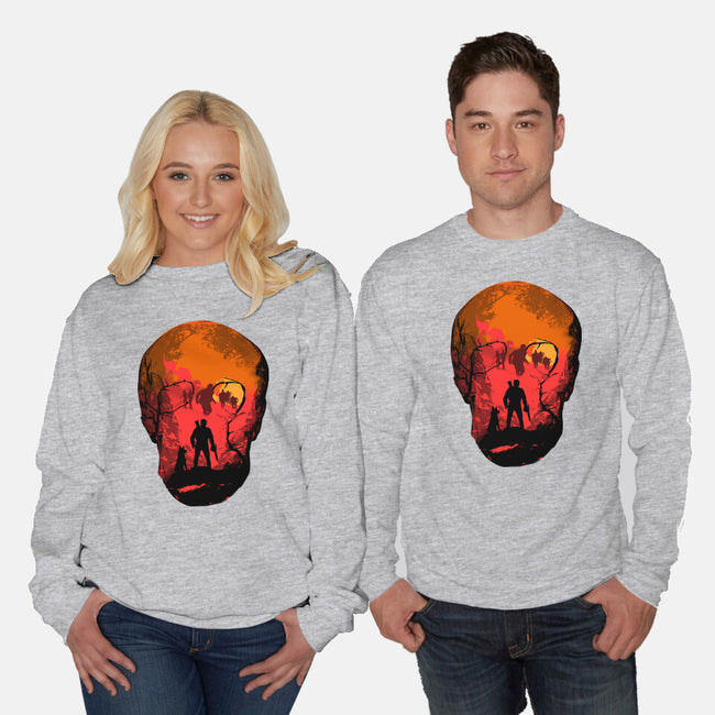 Evil Dead Fight-Unisex-Crew Neck-Sweatshirt-heydale