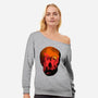 Evil Dead Fight-Womens-Off Shoulder-Sweatshirt-heydale