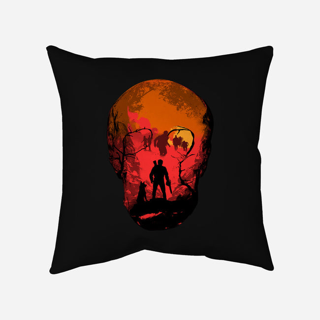 Evil Dead Fight-None-Removable Cover-Throw Pillow-heydale