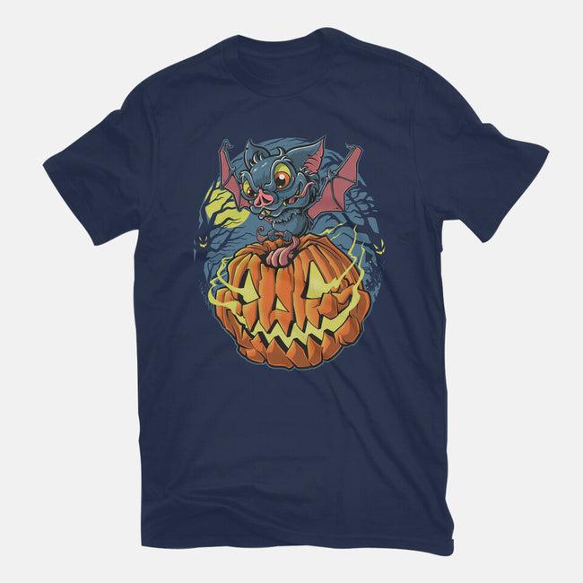 Spooky Night Bat-Womens-Basic-Tee-Betmac