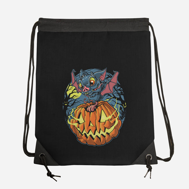 Spooky Night Bat-None-Drawstring-Bag-Betmac