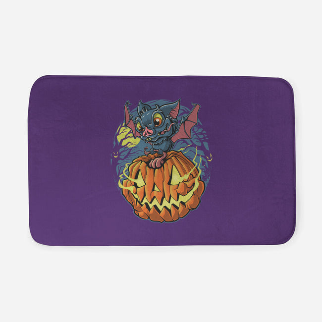 Spooky Night Bat-None-Memory Foam-Bath Mat-Betmac