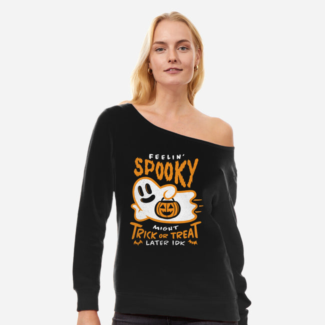 Might Trick Or Treat Later-Womens-Off Shoulder-Sweatshirt-RyanAstle