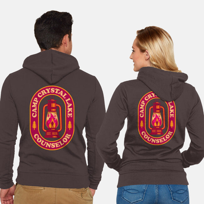 Camp Crystal Lake Counselor-Unisex-Zip-Up-Sweatshirt-sachpica