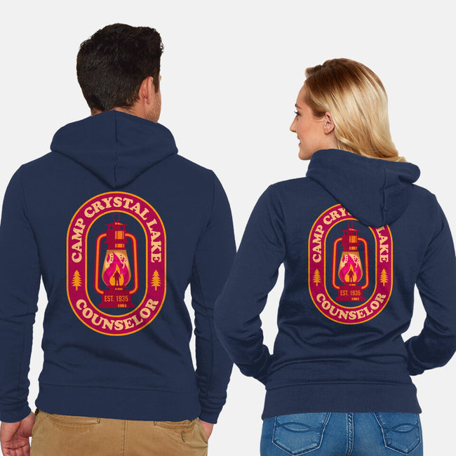 Camp Crystal Lake Counselor-Unisex-Zip-Up-Sweatshirt-sachpica