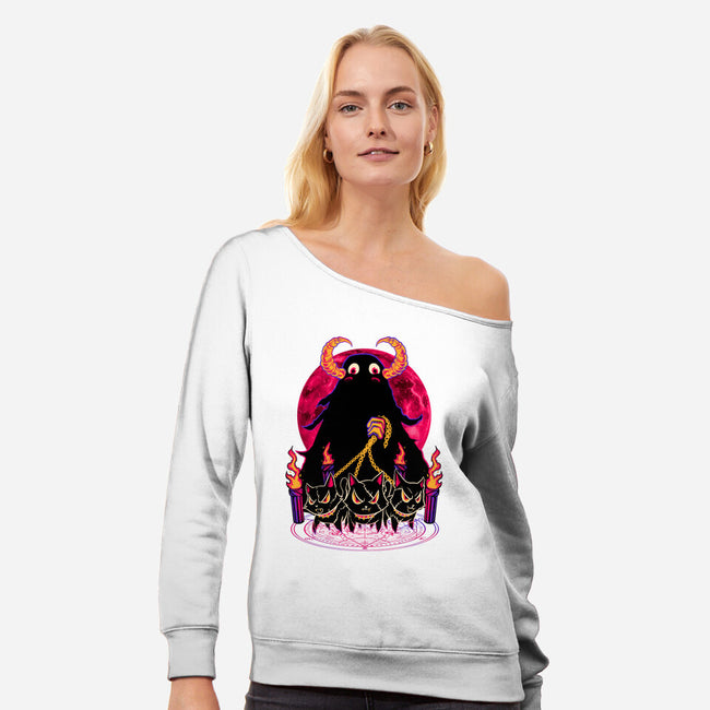 Pets Of Hell-Womens-Off Shoulder-Sweatshirt-spoilerinc