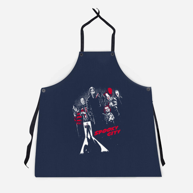 Spooky City-Unisex-Kitchen-Apron-Studio Mootant