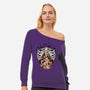 Candy Skeleton-Womens-Off Shoulder-Sweatshirt-LM2KONE