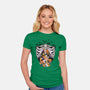 Candy Skeleton-Womens-Fitted-Tee-LM2KONE