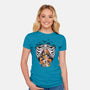 Candy Skeleton-Womens-Fitted-Tee-LM2KONE