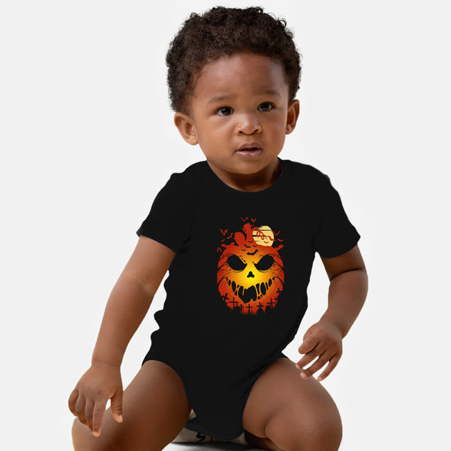 Halloween Scary Pumpkin-Baby-Basic-Onesie-LM2KONE