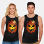 Halloween Scary Pumpkin-Unisex-Basic-Tank-LM2KONE