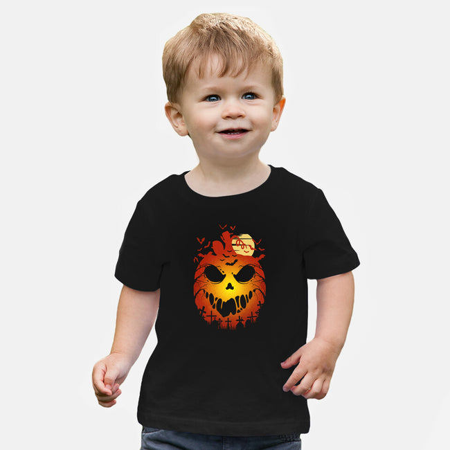 Halloween Scary Pumpkin-Baby-Basic-Tee-LM2KONE