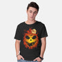 Halloween Scary Pumpkin-Mens-Basic-Tee-LM2KONE