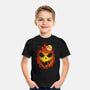 Halloween Scary Pumpkin-Youth-Basic-Tee-LM2KONE