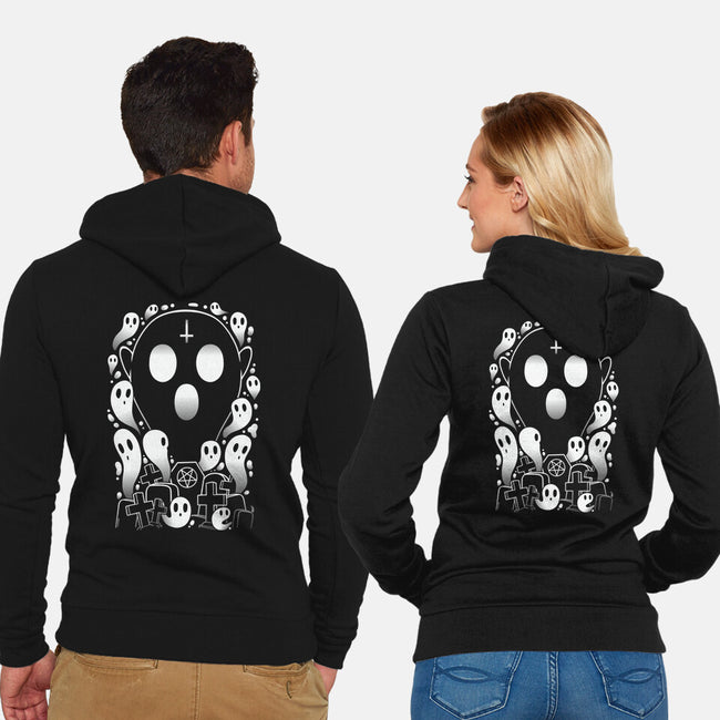 King Of Ghosts-Unisex-Zip-Up-Sweatshirt-LM2KONE