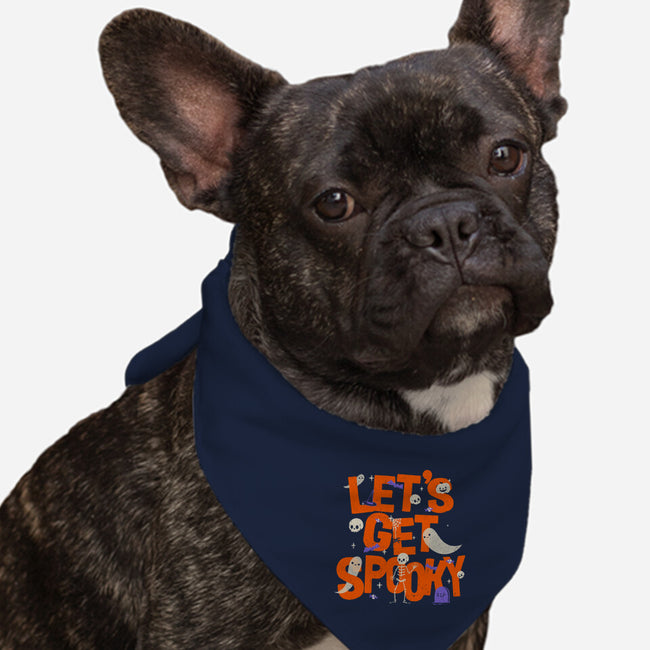 Time To Get Spooky-Dog-Bandana-Pet Collar-zachterrelldraws