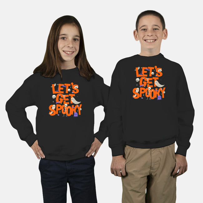 Time To Get Spooky-Youth-Crew Neck-Sweatshirt-zachterrelldraws