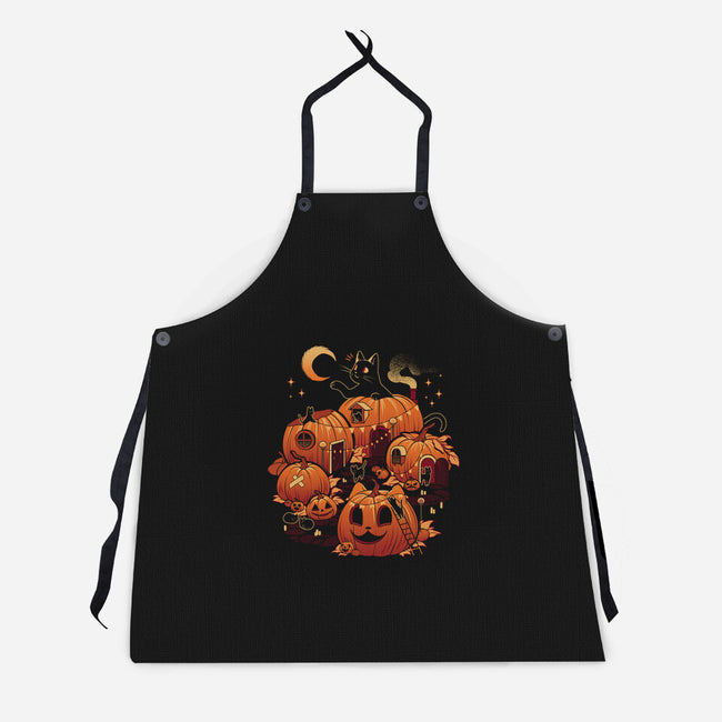 Pumpkin House Halloween-Unisex-Kitchen-Apron-tobefonseca