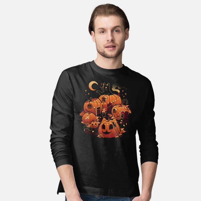 Pumpkin House Halloween-Mens-Long Sleeved-Tee-tobefonseca