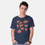 Pumpkin Halloween Cats-Mens-Basic-Tee-tobefonseca