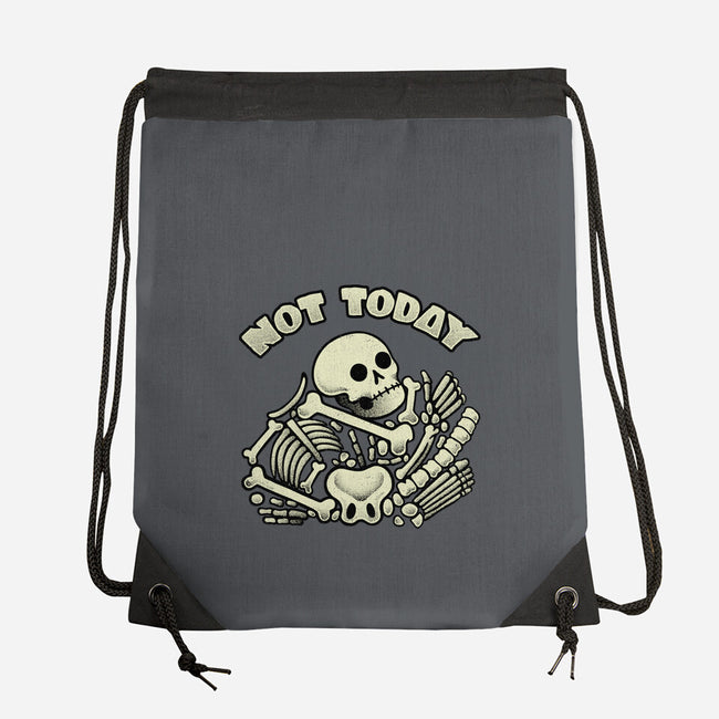 Not Today Skeleton-None-Drawstring-Bag-tobefonseca