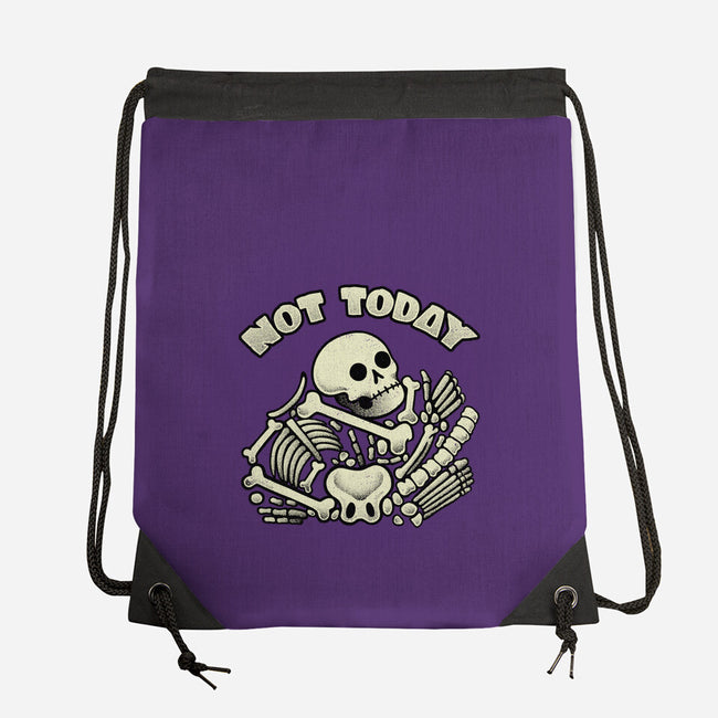 Not Today Skeleton-None-Drawstring-Bag-tobefonseca