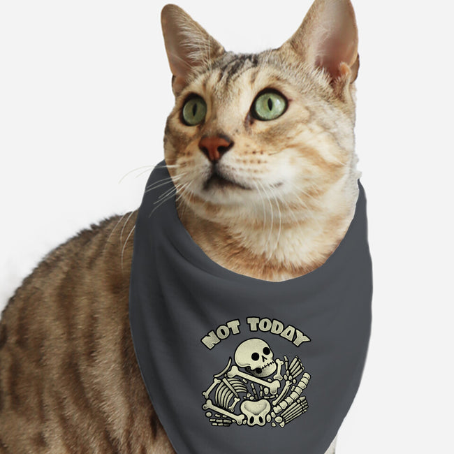 Not Today Skeleton-Cat-Bandana-Pet Collar-tobefonseca