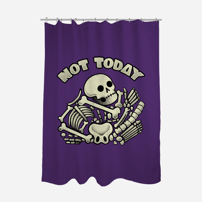 Not Today Skeleton-None-Polyester-Shower Curtain-tobefonseca