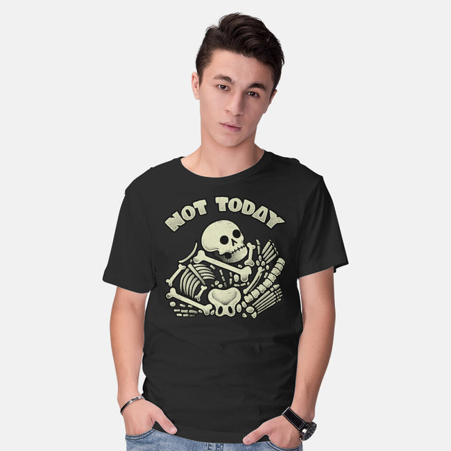 Not Today Skeleton-Mens-Basic-Tee-tobefonseca