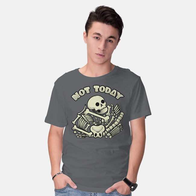 Not Today Skeleton-Mens-Basic-Tee-tobefonseca