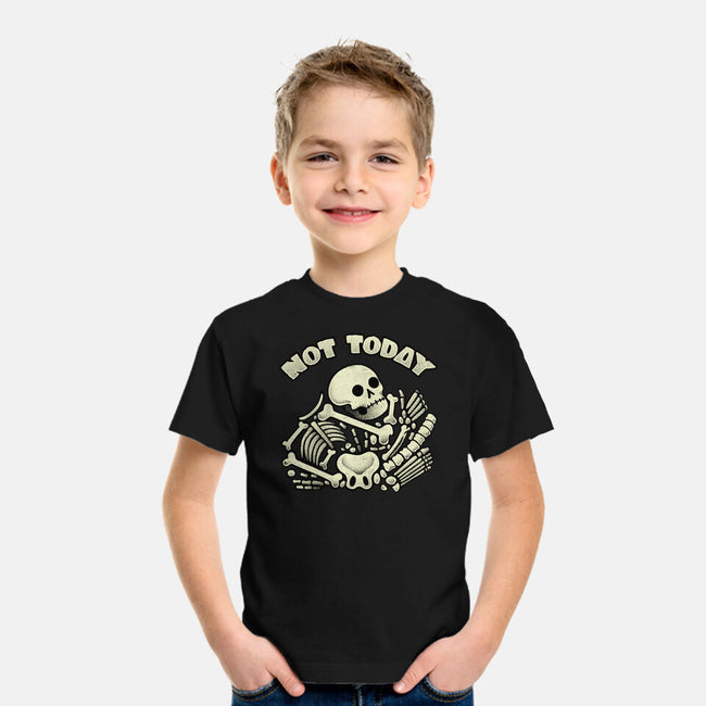 Not Today Skeleton-Youth-Basic-Tee-tobefonseca