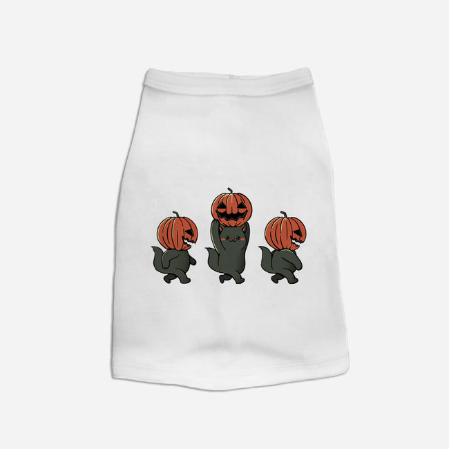 Halloween Pumpkin Kittens-Dog-Basic-Pet Tank-tobefonseca